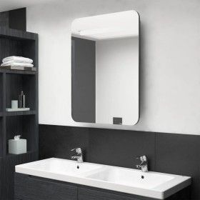 Armario de baño con espejo gris antracita 60x11x80 cm de vidaXL, Tocadores de baño - Ref: Foro24-326510, Precio: 134,55 €, De...