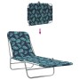Tumbonas plegables 2 unidades acero y tela estampado de hojas en Tumbonas | Comprar online en Foru.es