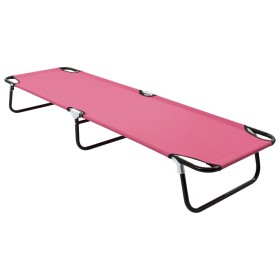 Tumbona plegable de acero rosa en Tumbonas | Comprar online en Foru.es