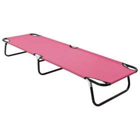 Tumbona plegable de acero rosa en Tumbonas | Comprar online en Foru.es
