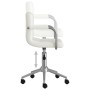 Silla de oficina giratoria de cuero sintético blanco de vidaXL, Sillas de oficina - Ref: Foro24-334811, Precio: 100,64 €, Des...
