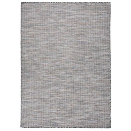 Alfombra de exterior de tejido plano marrón y azul 200x280 cm de vidaXL, Alfombras - Ref: Foro24-340819, Precio: 85,95 €, Des...