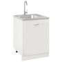 Fregadero de cocina con escurridor acero inox 600x600x155 mm de vidaXL, Fregaderos - Ref: Foro24-147231, Precio: 83,83 €, Des...