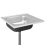 Fregadero de cocina con escurridor acero inox 600x600x155 mm de vidaXL, Fregaderos - Ref: Foro24-147231, Precio: 83,83 €, Des...
