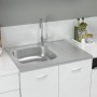Fregadero de cocina con escurridor acero inox 800x600x155 mm de vidaXL, Fregaderos - Ref: Foro24-147233, Precio: 113,38 €, De...