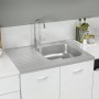Fregadero de cocina con escurridor acero inox 800x600x155 mm de vidaXL, Fregaderos - Ref: Foro24-147233, Precio: 113,38 €, De...