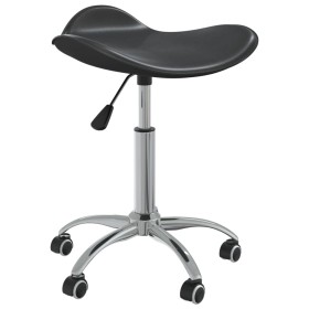 Silla de oficina de cuero sintético negra de vidaXL, Sillas de oficina - Ref: Foro24-3088556, Precio: 54,44 €, Descuento: %
