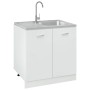 Fregadero de cocina con escurridor acero inox 800x600x155 mm de vidaXL, Fregaderos - Ref: Foro24-147233, Precio: 113,38 €, De...