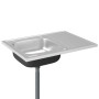 Fregadero de cocina con escurridor acero inox 800x600x155 mm de vidaXL, Fregaderos - Ref: Foro24-147233, Precio: 113,38 €, De...