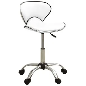 Silla de oficina de cuero sintético blanco de vidaXL, Sillas de oficina - Ref: Foro24-3088625, Precio: 82,13 €, Descuento: %