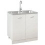 Fregadero de cocina doble seno acero inoxidable 800x500x155 mm de vidaXL, Fregaderos - Ref: Foro24-147234, Precio: 113,23 €, ...