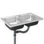 Fregadero de cocina doble seno acero inoxidable 800x500x155 mm de vidaXL, Fregaderos - Ref: Foro24-147234, Precio: 113,23 €, ...