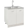 Fregadero de cocina doble seno acero inoxidable 800x600x155 mm de vidaXL, Fregaderos - Ref: Foro24-147235, Precio: 142,19 €, ...