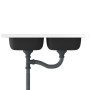 Fregadero de cocina doble seno acero inoxidable 800x600x155 mm de vidaXL, Fregaderos - Ref: Foro24-147235, Precio: 142,19 €, ...