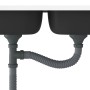 Fregadero de cocina doble seno acero inoxidable 800x600x155 mm de vidaXL, Fregaderos - Ref: Foro24-147235, Precio: 142,19 €, ...