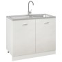 Fregadero de cocina con escurridor acero inox 1000x500x155 mm de vidaXL, Fregaderos - Ref: Foro24-147236, Precio: 146,63 €, D...
