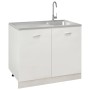 Fregadero de cocina con escurridor acero inox 1000x600x155 mm de vidaXL, Fregaderos - Ref: Foro24-147237, Precio: 176,44 €, D...