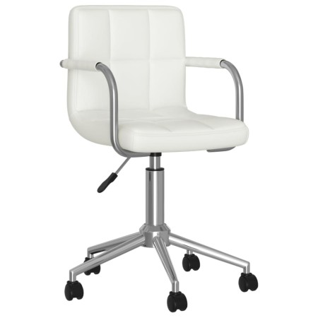 Silla de comedor giratoria cuero sintético blanco de vidaXL, Sillas de comedor - Ref: Foro24-3088185, Precio: 100,64 €, Descu...