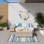 Alfombra de exterior gris y verde agua reversible 80x150 cm de vidaXL, Protectores para exterior - Ref: Foro24-364791, Precio...