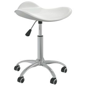 Taburete de salón de belleza de cuero sintético blanco de vidaXL, Sillas de peluquería - Ref: Foro24-323683, Precio: 57,03 €,...