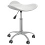 Taburete de salón de belleza de cuero sintético blanco de vidaXL, Sillas de peluquería - Ref: Foro24-323683, Precio: 57,03 €,...
