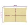 Toldo de vela HDPE beige 160 g/m² 2,5x4 m de vidaXL, Sombrillas - Ref: Foro24-311124, Precio: 26,38 €, Descuento: %