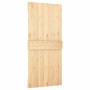 Puerta corredera con herrajes madera maciza de pino 90x210 cm de vidaXL, Puertas - Ref: Foro24-3203007, Precio: 189,34 €, Des...