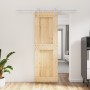 Puerta corredera con herrajes madera maciza de pino 70x210 cm de vidaXL, Puertas - Ref: Foro24-3203012, Precio: 170,49 €, Des...
