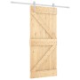 Puerta corredera con herrajes madera maciza de pino 90x210 cm de vidaXL, Puertas - Ref: Foro24-3203024, Precio: 192,89 €, Des...