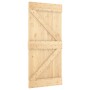 Puerta corredera con herrajes madera maciza de pino 100x210 cm de vidaXL, Puertas - Ref: Foro24-3203025, Precio: 234,20 €, De...