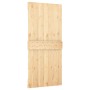 Puerta corredera con herrajes madera maciza de pino 100x210 cm de vidaXL, Puertas - Ref: Foro24-3203025, Precio: 234,20 €, De...