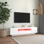 Mueble de TV con luces LED blanco brillante 160x35x40 cm de vidaXL, Muebles TV - Ref: Foro24-804433, Precio: 156,84 €, Descue...