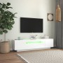 Mueble de TV con luces LED blanco brillante 160x35x40 cm de vidaXL, Muebles TV - Ref: Foro24-804433, Precio: 156,84 €, Descue...