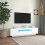 Mueble para TV con luces LED blanco 160x35x40 cm de vidaXL, Muebles TV - Ref: Foro24-804427, Precio: 98,84 €, Descuento: %