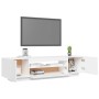 Mueble para TV con luces LED blanco 160x35x40 cm de vidaXL, Muebles TV - Ref: Foro24-804427, Precio: 98,84 €, Descuento: %