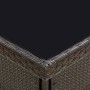 Mesa de comedor de jardín ratán sintético y vidrio marrón en Mesas de jardín | Comprar online en Foru.es