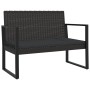 Juego de jardín con cojines 4 piezas ratán sintético negro de vidaXL, Sofás de exterior - Ref: Foro24-319199, Precio: 222,69 ...