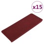 Alfombrilla autoadhesiva de escalera 15 uds rojo 65x24,5x3,5 cm de vidaXL, Alfombrillas para escalones - Ref: Foro24-343480, ...