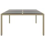 Mesa jardín vidrio templado ratán sintético beige 200x150x75 cm en Mesas de jardín | Comprar online en Foru.es