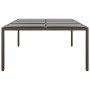 Mesa de jardín superficie de vidrio ratán marrón 200x150x75 cm en Mesas de jardín | Comprar online en Foru.es