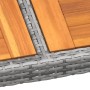 Mesa de jardín madera acacia ratán sintético gris 200x150x75 cm en Mesas de jardín | Comprar online en Foru.es