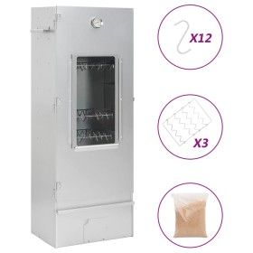 Horno ahumador astillas madera acero galvanizado 44,5x29x110 cm de vidaXL, Barbacoas - Ref: Foro24-364743, Precio: 175,84 €, ...