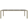 Mesa de jardín superficie de vidrio ratán sintético beige en Mesas de jardín | Comprar online en Foru.es