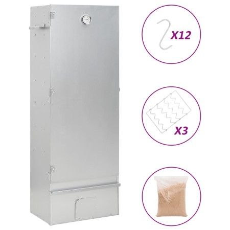 Horno ahumador astillas madera acero galvanizado 44,5x29x110 cm de vidaXL, Barbacoas - Ref: Foro24-364745, Precio: 171,80 €, ...