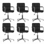 Sillas de comedor giratorias 6 unidades cuero sintético negro de vidaXL, Sillas de comedor - Ref: Foro24-3088083, Precio: 439...