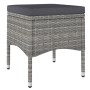 Conjunto de silla de jardín y taburete 4 piezas ratán PE gris en Sillas de jardín | Comprar online en Foru.es