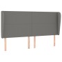 Cabecero con orejas de tela gris oscuro 163x23x118/128 cm de vidaXL, Cabeceros y pies de cama - Ref: Foro24-3117683, Precio: ...
