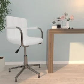Silla de oficina giratoria de cuero sintético blanco de vidaXL, Sillas de oficina - Ref: Foro24-334749, Precio: 99,61 €, Desc...