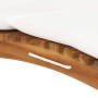 Tumbona plegable con cojín blanco crema madera maciza de teca en Tumbonas | Comprar online en Foru.es