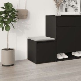 Cajón taburete madera de ingeniería negro 40,5x40x40 cm de vidaXL, Cestas para almacenaje - Ref: Foro24-808775, Precio: 47,03...